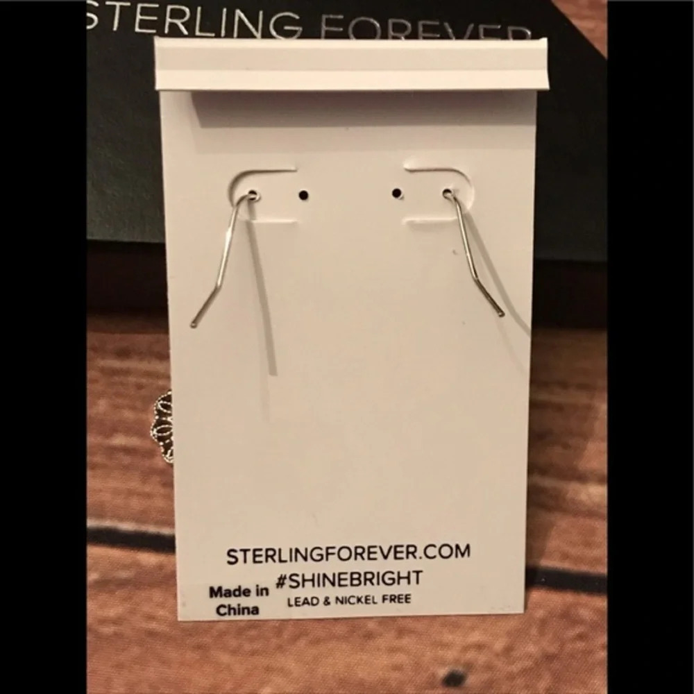 Sterling Forever Filigree Disk Dangle Earrings - Picture 6 of 7